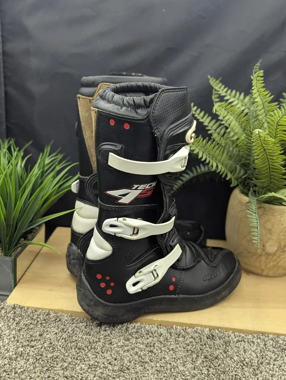 Alpinestars Tech 4 Motocross Boots Youth/Mens Size 6 Racing ATV Motorcycle